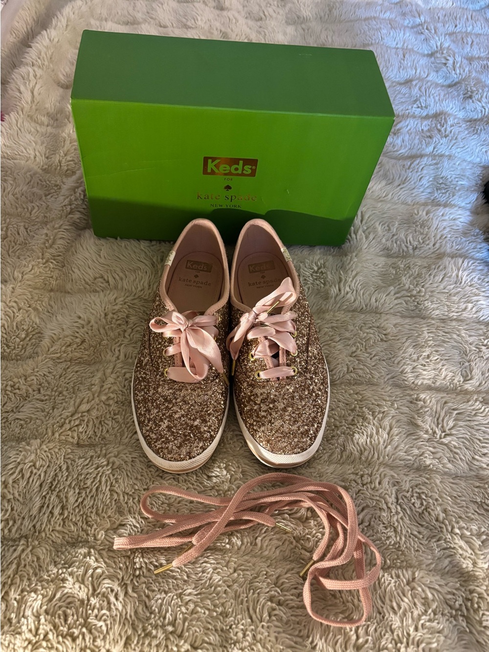 Keds x Kate Spade New York Champion Glitter Sneakers ~ Size 6